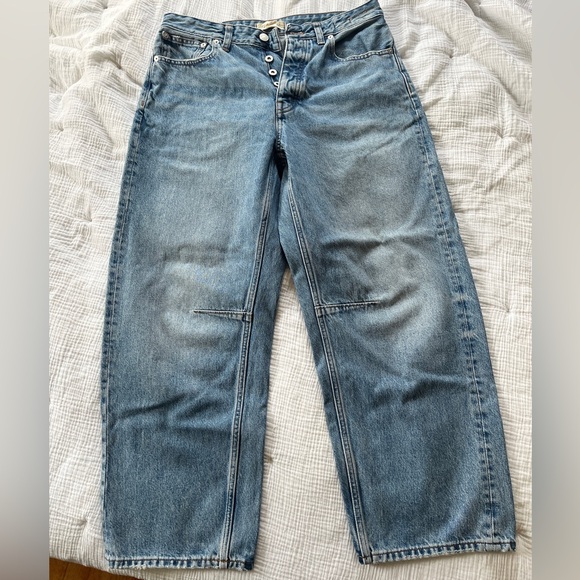 Madewell curvy darted barrel leg jeans